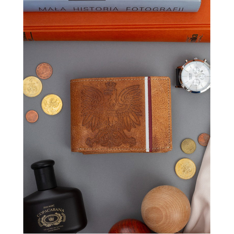 Duży, patriotyczny portfel męski z systemem RFID