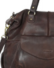 Shopper bag torebka skórzana A4 do pracy - MARCO MAZZINI ciemny brąz