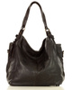 Torba skórzana wysokogatunkowa na ramię styl miejski shoulder leather bag - MARCO MAZZINI czarna