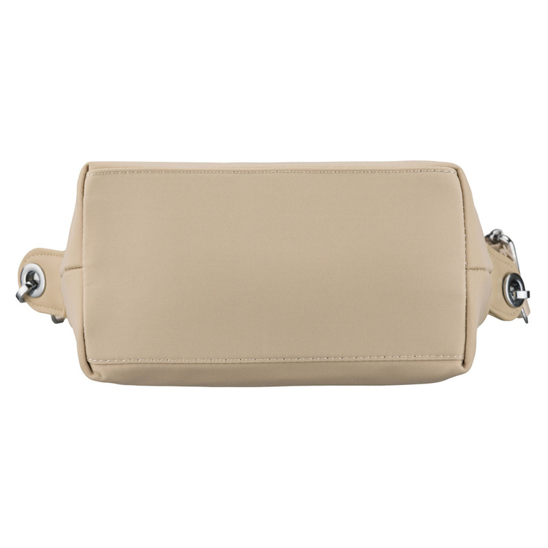 Listonoszka damska z poliestru w kolorze ecru, jednokomorowa i zamykana magnesem - Peterson