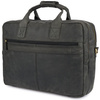 Duża solidna skórzana torba Beltimore na laptopa dokumenty czarna nubuk M87