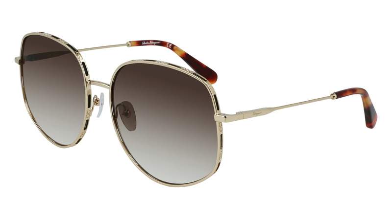 Okulary SALVATORE FERRAGAMO SF277S-710. Okulary przeciwsłoneczne, Kolor różowy złoty. Kobieta.