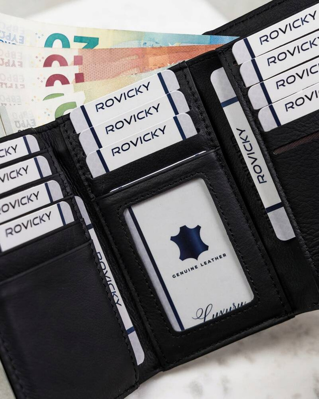 4U Cavaldi Lakierowany Duży portfel damski ze skóry naturalnej portmonetka