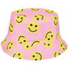 Różowy smile dwustronny kapelusz dziecięcy bucket hat KAP-MD
