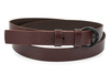 Beltimore skórzany damski pasek czarny 2,5 cm burgundowy A64 : Kolory - brązowy, beżowy, Rozmiar pasków - r.105-120 cm