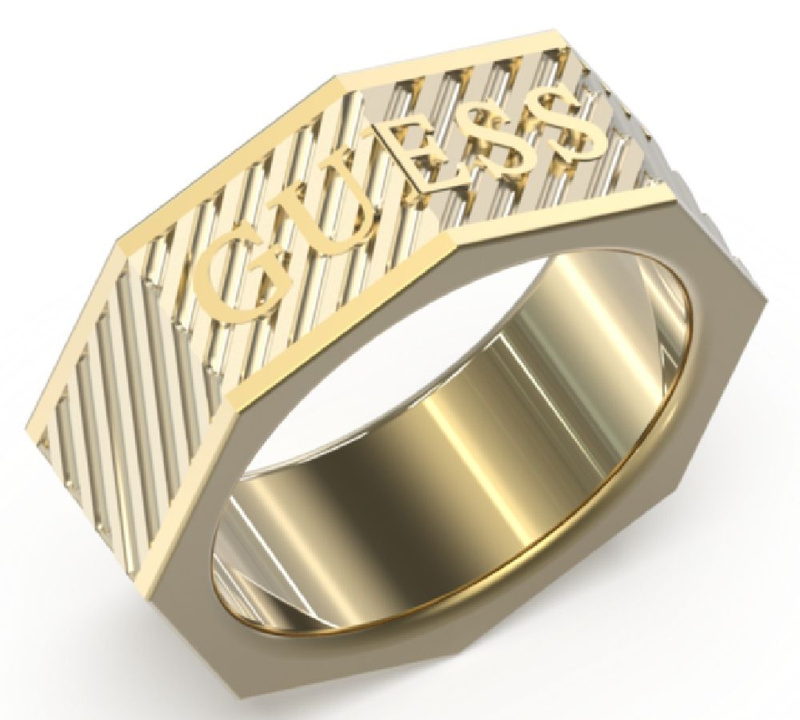 Biżuteria GUESS JUMR0303JW. Pierścionek, Kolor złoty. Mężczyzna.