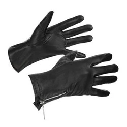 Rękawiczki skórzane damskie czarne polar BELTIMORE  K27