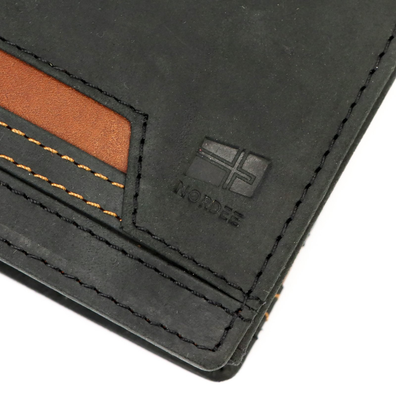 Nordee pionowy męski portfel skóra naturalna duży rozbudowany bez zapięcia
