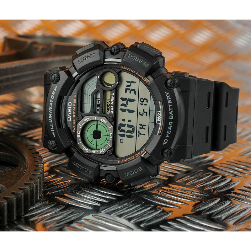 ZEGAREK MĘSKI CASIO Digital Moonphase WS-1500H-5B + BOX