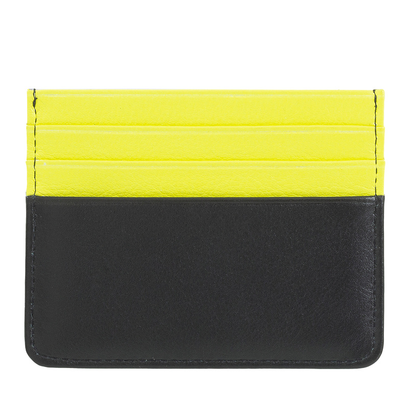 DUDU Etui na karty dokumenty skóra naturalna małe kontrastujące kolory