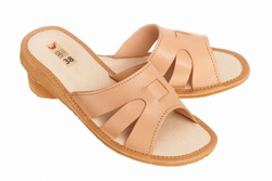 Damskie skórzane wygodne kapcie po domu Wójciak