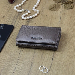 Zgrabny pojemny Skórzany damski portfel Gregorio