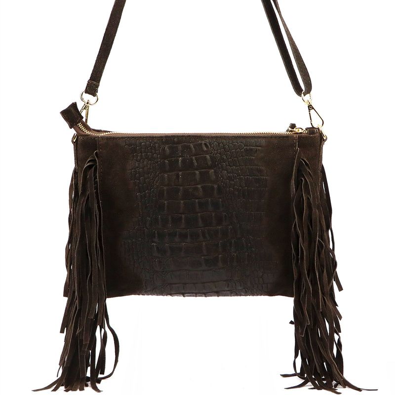 Damska torebka ze skóry naturalnej Luka 26-015 CROCO