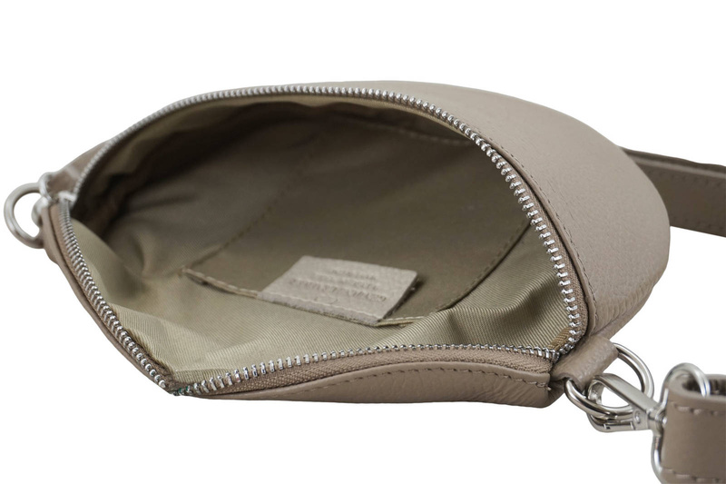 Saszetka / nerka skórzana młodzieżowa - Beżowa