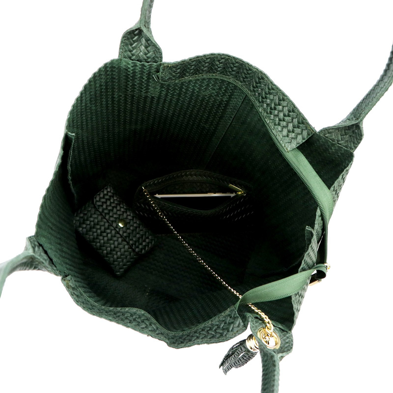 Vera Pelle damska shopperbag z dwoma etui torebka portfel skóra naturalna