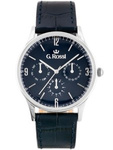ZEGAREK G. ROSSI - 10737A-6F1 (zg258e) blue/silver + BOX