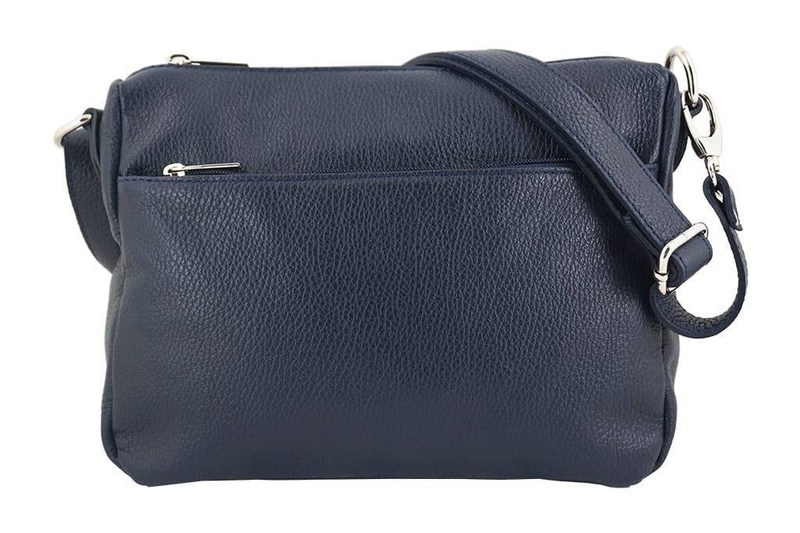 Listonoszka ze skóry naturalnej - Czarna