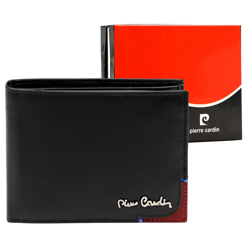 Poziomy Skórzany męski portfel Pierre Cardin RFID
