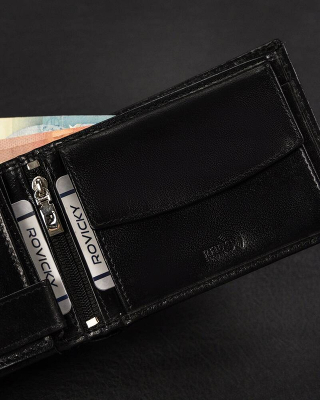 Klasyczny portfel męski skórzany z RFID od Rovicky