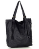 Torebka damska shopper z regulacją rączek skóra old pelle - MARCO MAZZINI czarny