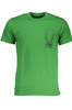 ZIELONY T-SHIRT MĘSKI Z KRÓTKIM RĘKAWEM KLASY CAVALLI