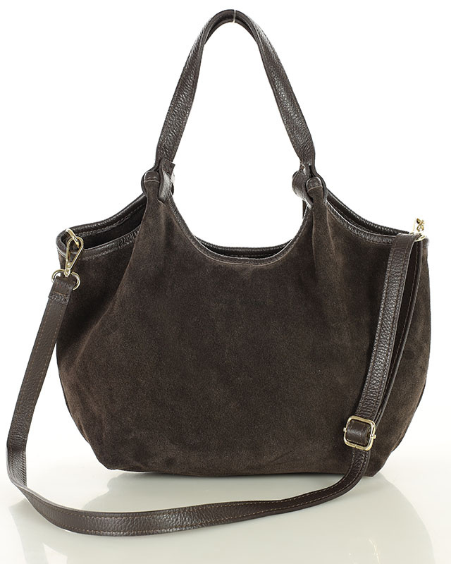 Torebka damska worek hobo bag skóra naturalna - MARCO MAZZINI czarna