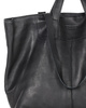 Duża torba shopper skórzana podwójne rączki - MARCO MAZZINI czarna