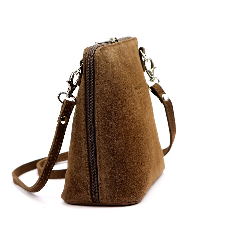 Barberinis Zamszowa skórzana mała damska listonoszka z organizerem na ramię