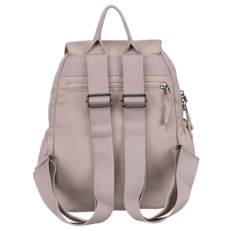 Plecak damski z poliestru w kolorze lila, zawieszony na regulowanych szelkach - Peterson