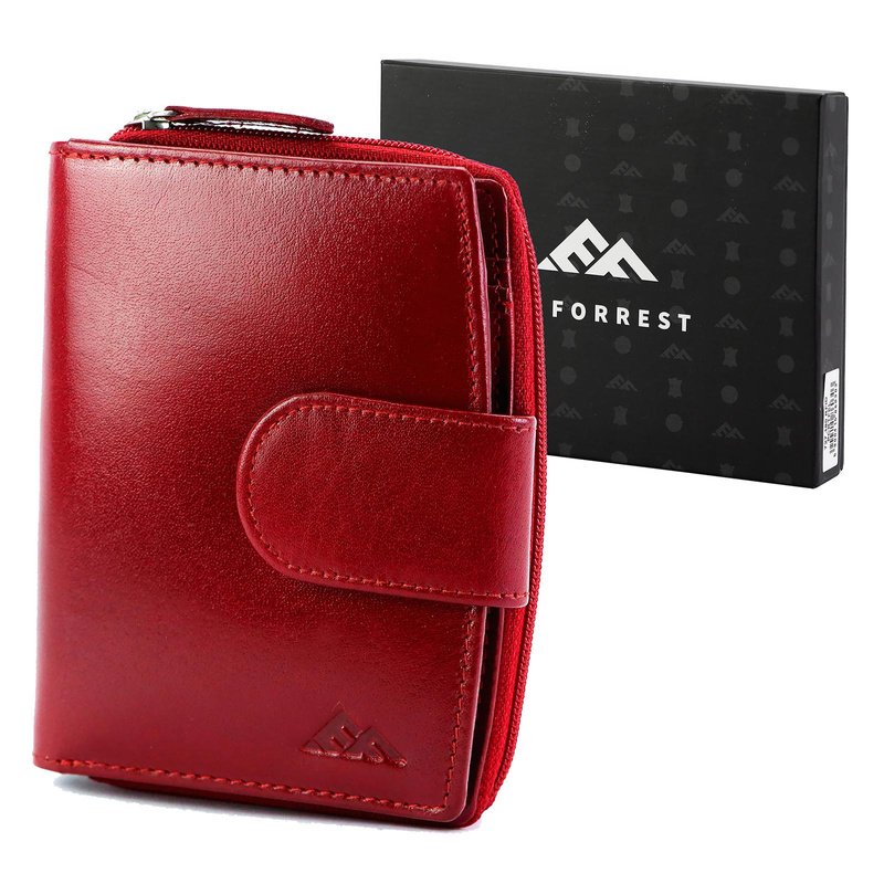 EL FORREST portmonetka skóra naturalna damski portfel pionowy RFID