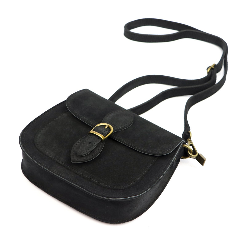 Luka Klasyczna Zamszowa damska listonoszka skórzana przez ramię z kieszenią