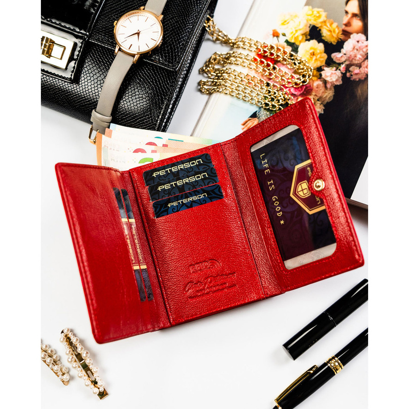 Skórzany damski portfel Peterson PTN PS15-09-MLF