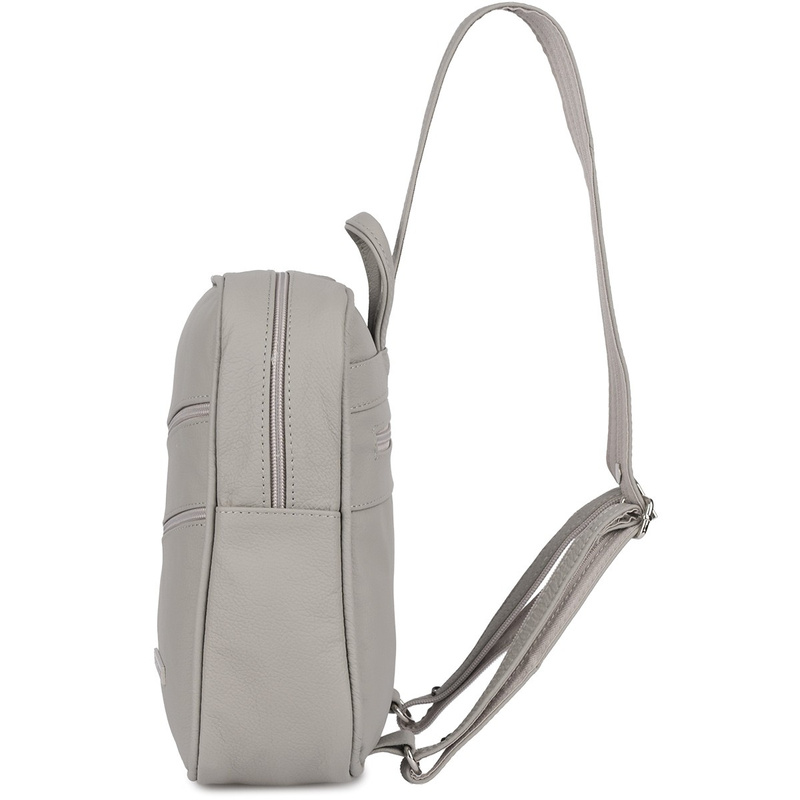 Plecak torebka damska Skórzana Beltimore jasno szary022