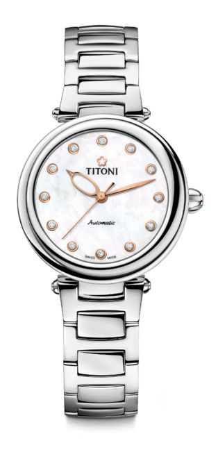 Zegarek TITONI 23978S-622. Automatyczny, Kolor biały. Kobieta.