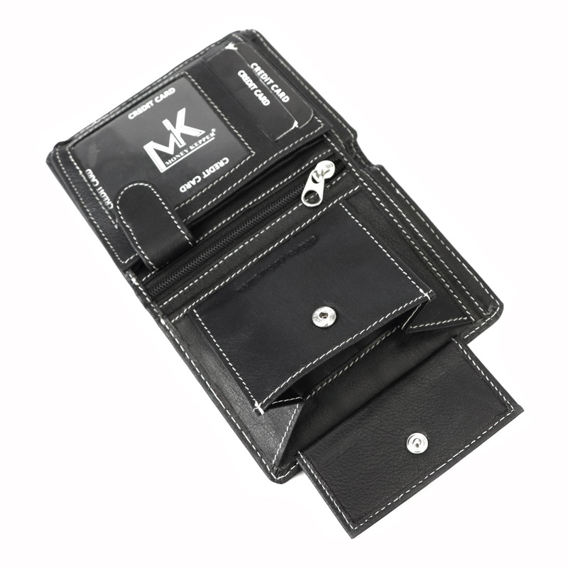 Duży stylowy Skórzany męski portfel Money Kepper