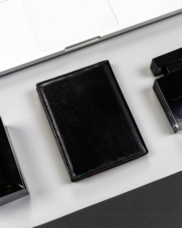 Stylowy Duży męski skórzany portfel z RFID Rovicky