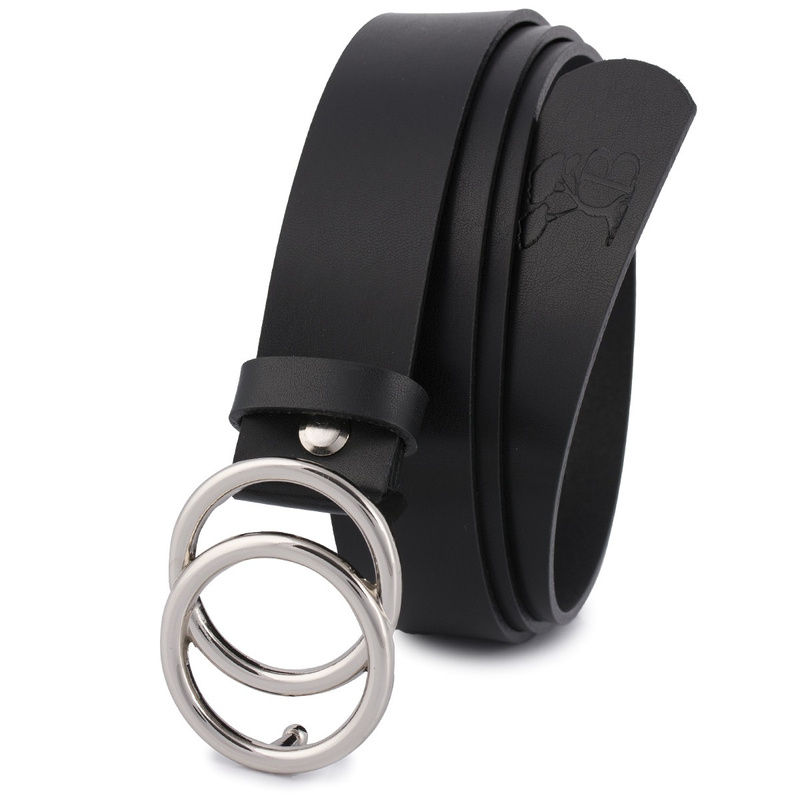 Pasek męski skórzany premium 3,5 cm casualowy czarny skóra lico Beltimore brązowy E39 : Kolory - czarny, Rozmiar pasków - r.90-105 cm