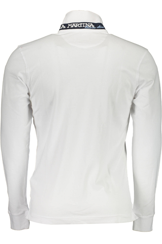 M�SKA BIA�A KOSZULKA POLO Z D�UGIM R�KAWEM LA MARTINA