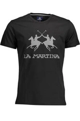 MĘSKA KOSZULKA Z KRÓTKIM RĘKAWEM LA MARTINA CZARNA