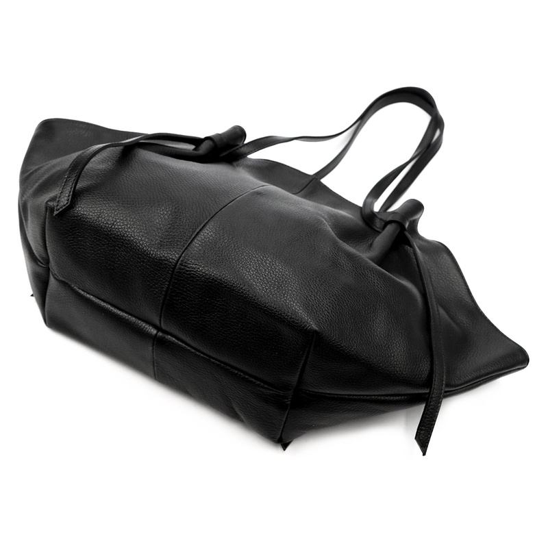 Vera Pelle damska shopperbag skóra naturalna miękka duża torebka na ramię