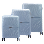 Pierre Cardin trzy walizki zestaw podróżny materiał ABS cztery kółka