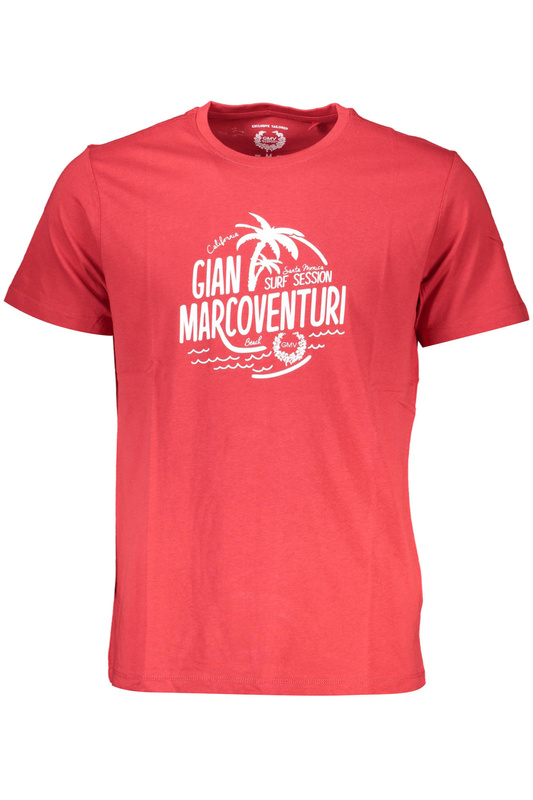 CZERWONY T-SHIRT MĘSKI Z KRÓTKIM RĘKAWEM GIAN MARCO VENTURI