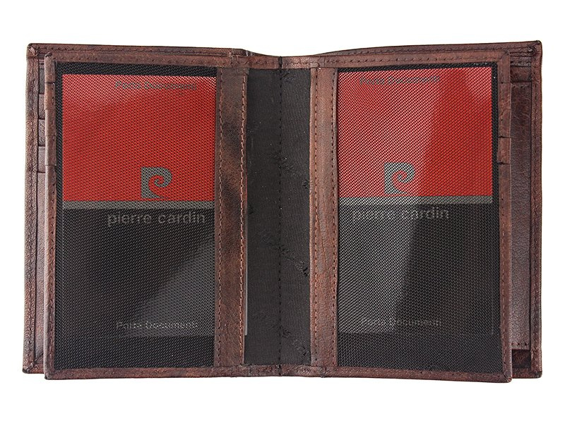 Skórzany męski portfel od Pierre Cardin z RFID