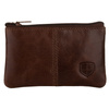 Elegancka, skórzana listonoszka męska w brązowym kolorze zamykana suwakiem - Peterson