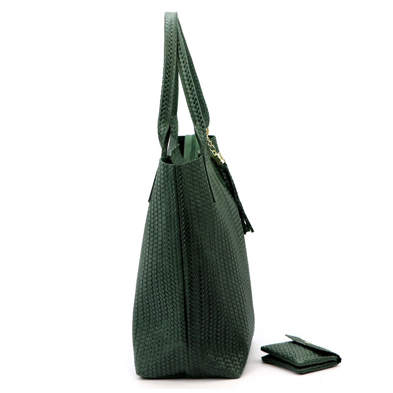 Vera Pelle damska shopperbag z dwoma etui torebka portfel skóra naturalna