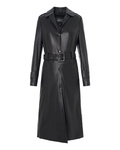 Bukowski Skórzany Płaszcz damski "Żaneta" trencz z paskiem na guziki