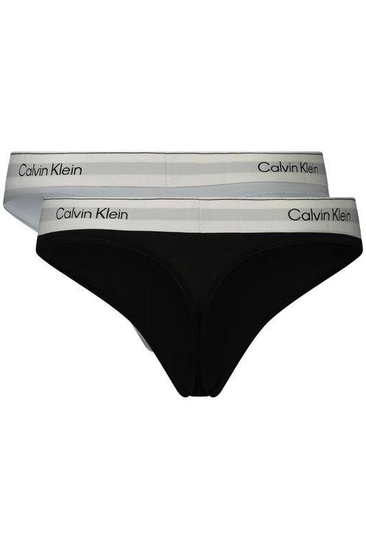 Stringi damskie Calvin Klein LV00QF8834 – 2-pak, czarne i błękitne