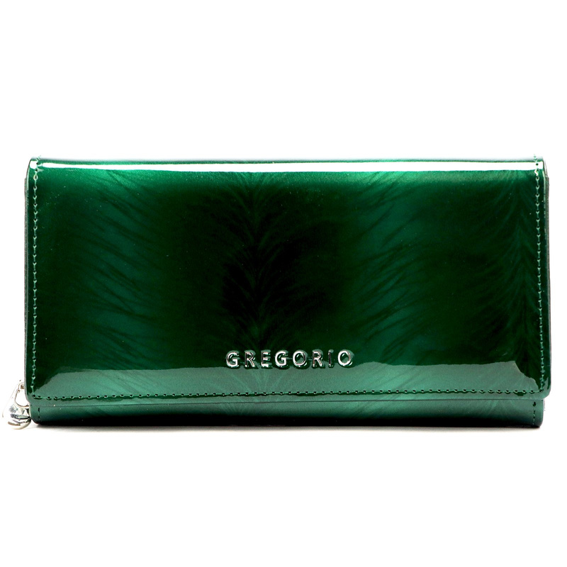 Gregorio damski portfel skóra naturalna podłużna klasyczna portmonetka
