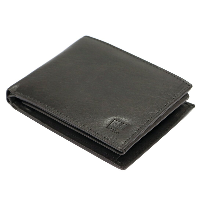 Nordee męski poziomy portfel skóra naturalna kompaktowy i pojemny