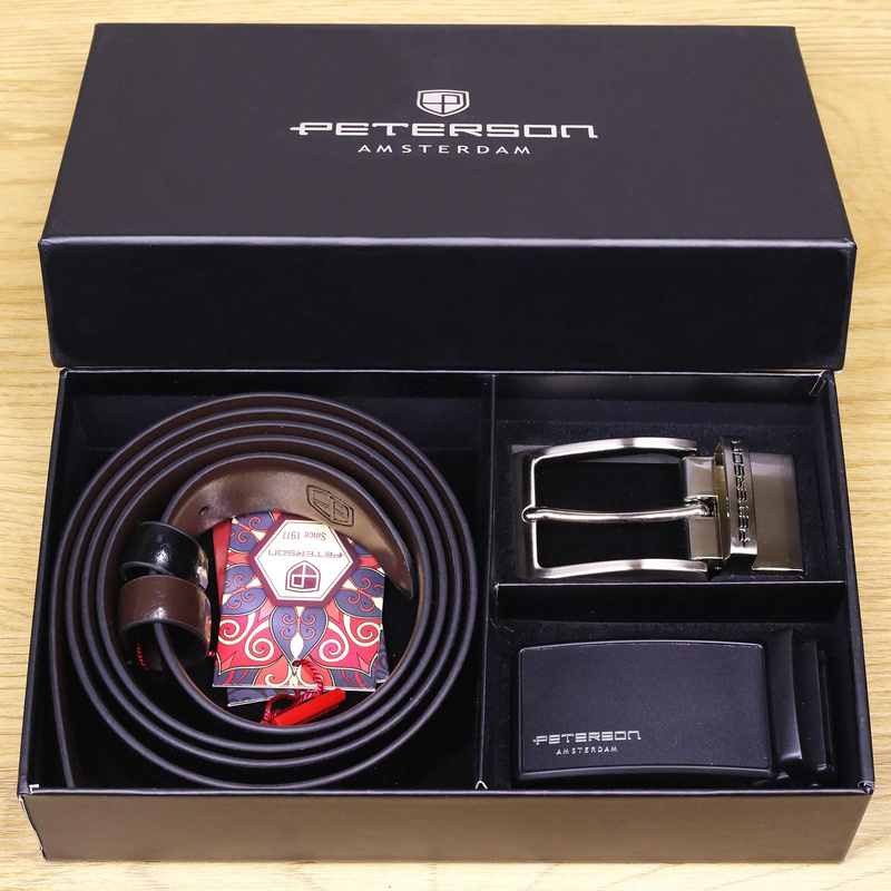 Meski zestaw prezentowy skóra naturalna Peterson PTN KL-B004-S001-D